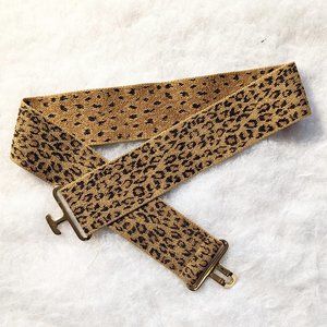 Vintage Leopard Elastic Stretch Cinch Belt M/L